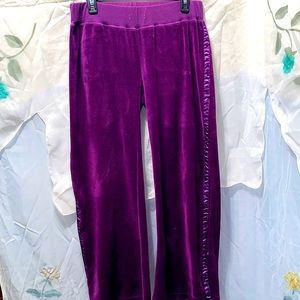 LA COCOA PURPLE COTTON/POLY. VELOUR PTS SZ XL